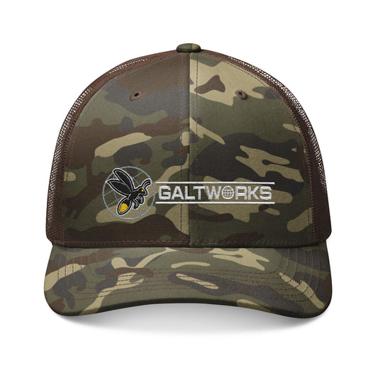 Galtworks Logo -- Camouflage Trucker Hat (Embroidered)
